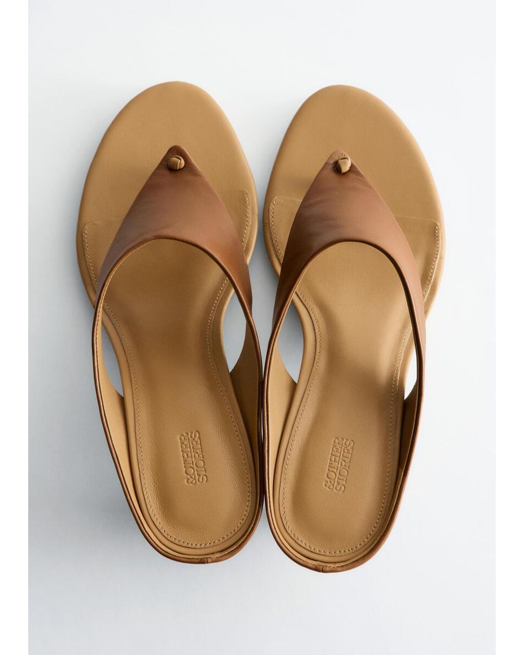 & Other Stories Brown Leather Kitten Heels