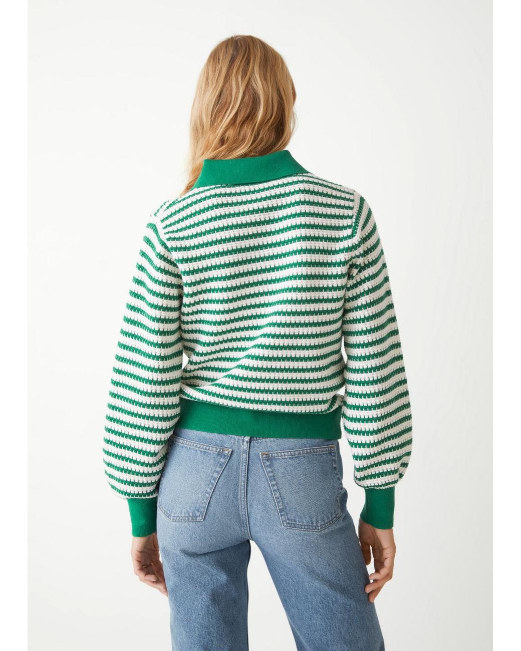 & Other Stories Floral Button Knit Sweater in Green | Lyst