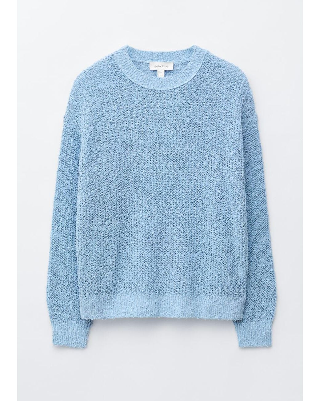 & Other Stories Blue Silk-Cotton Knit Jumper
