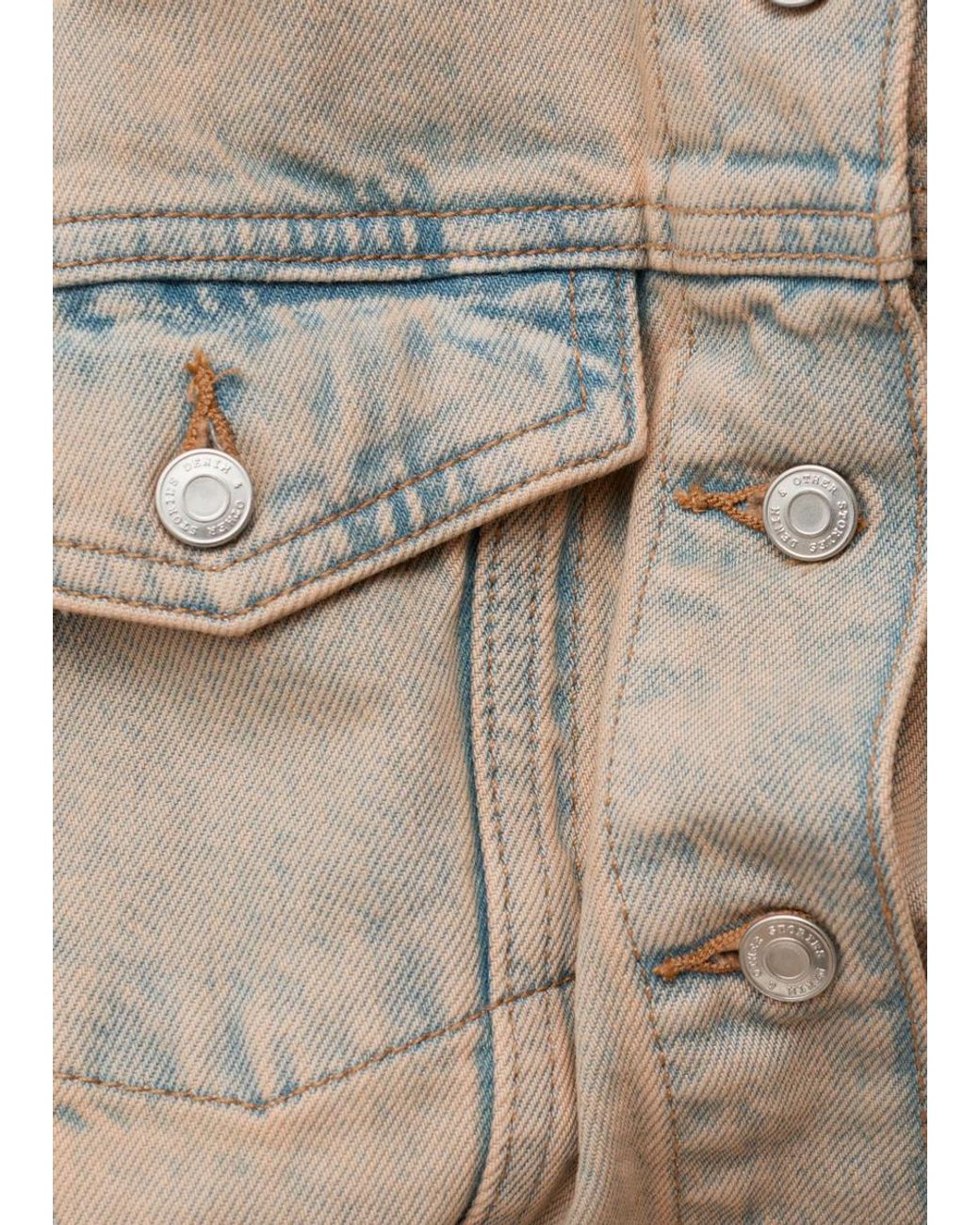 & Other Stories White Cropped Overdye Denim Jacket