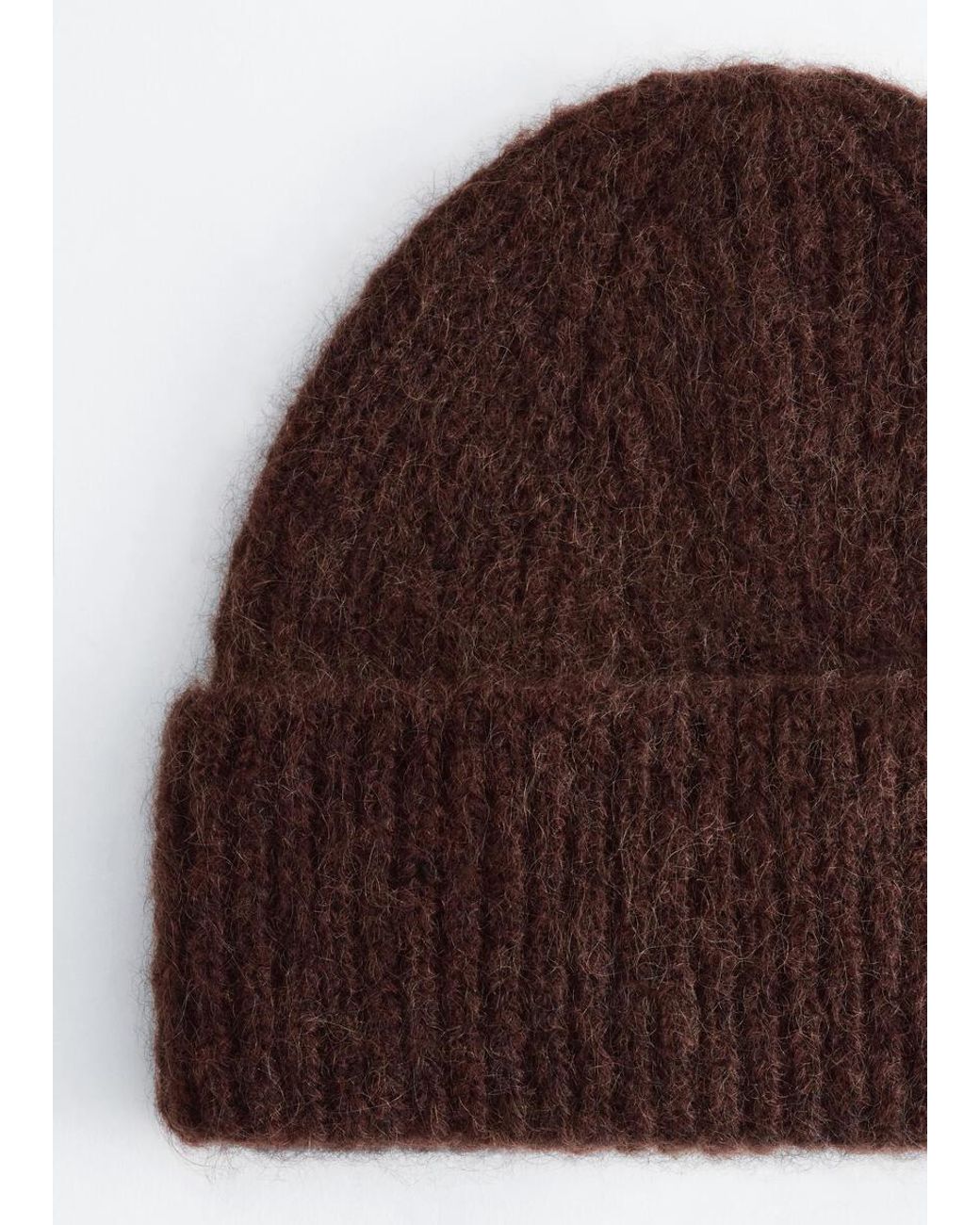 & Other Stories Brown Wool Blend Beanie
