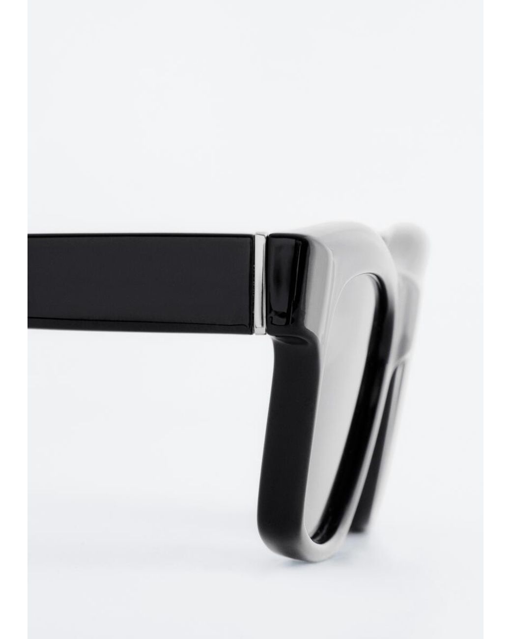 & Other Stories Black Chunky Rectangle Sunglasses
