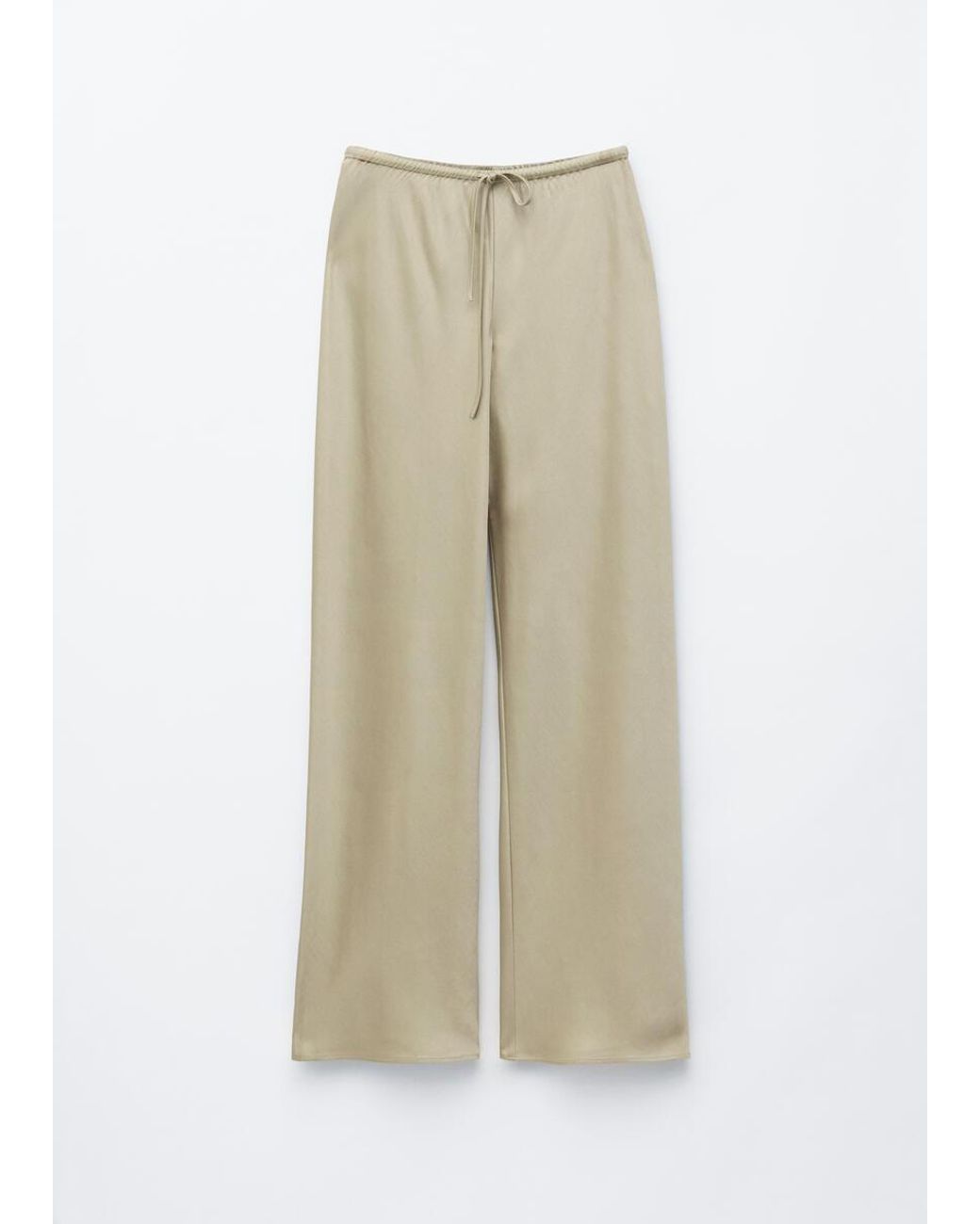 & Other Stories Natural Satin Pull-On Trousers
