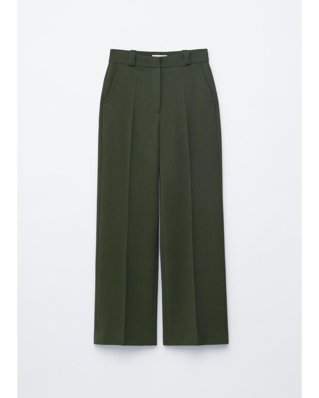 & Other Stories Green Straight Press-Crease Trousers
