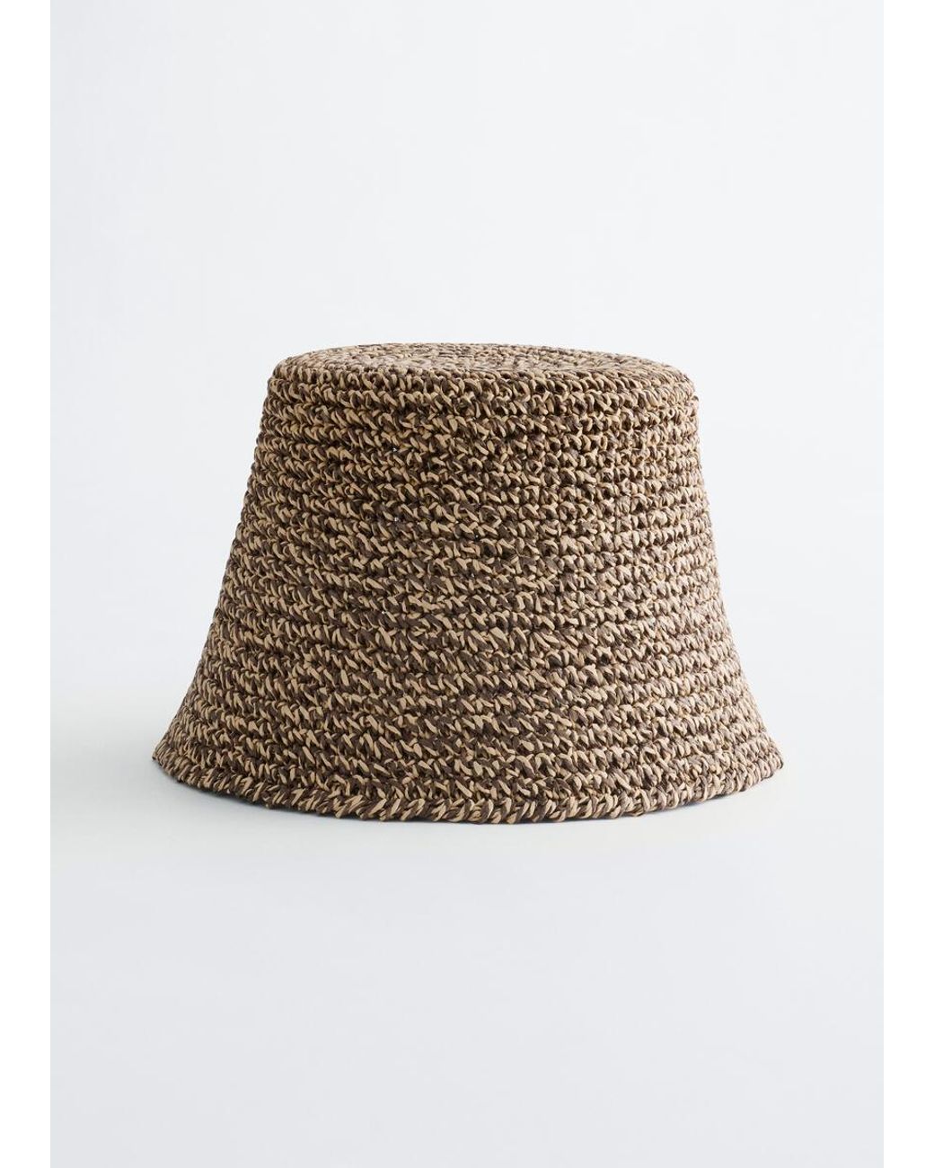 & Other Stories Brown Woven Straw Hat