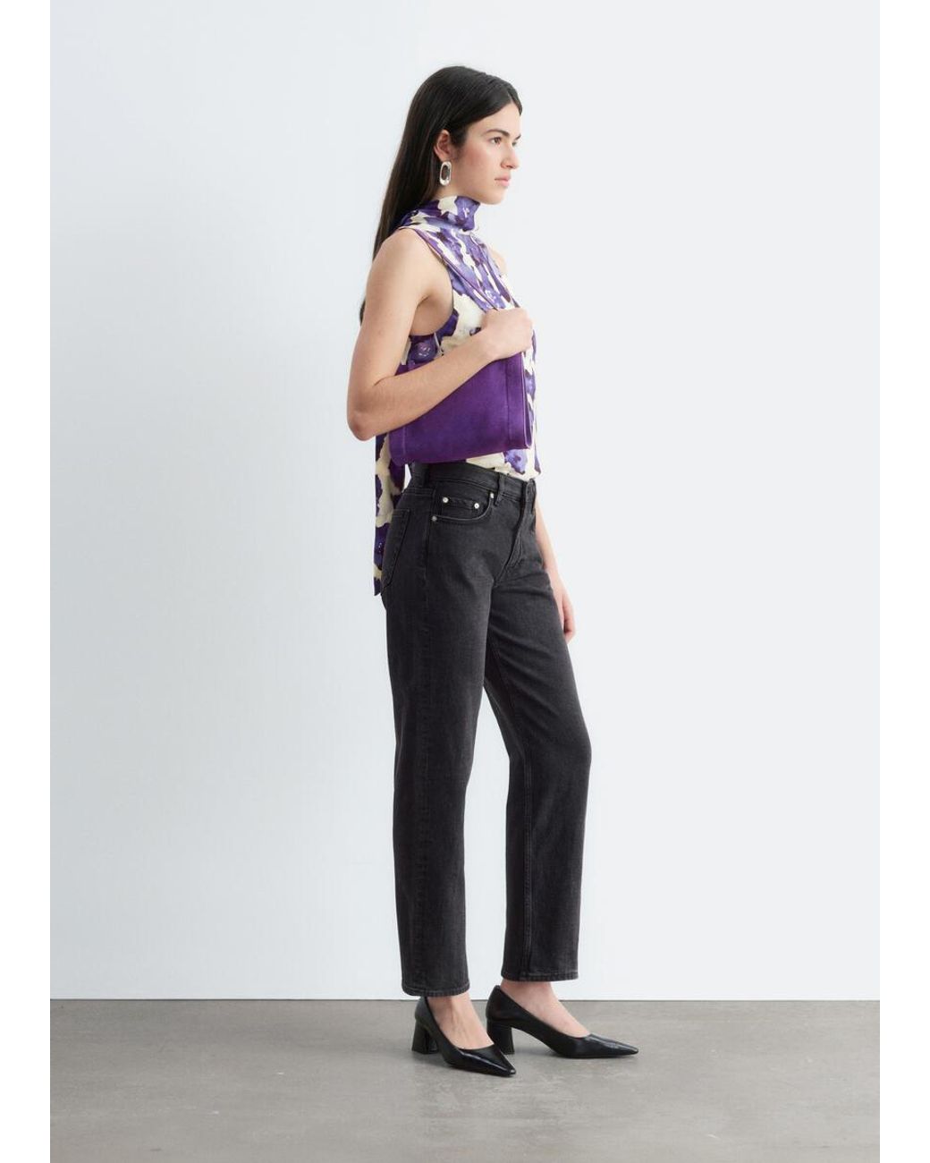 & Other Stories White Cropped Slim-Leg Jeans