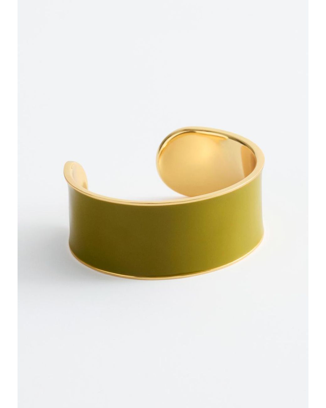 & Other Stories Yellow Two-Tone Cuff Bracelet