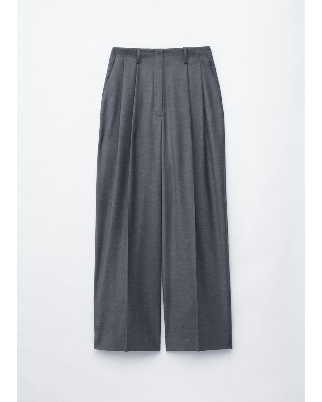 & Other Stories White High-Waist Tailored Trousers