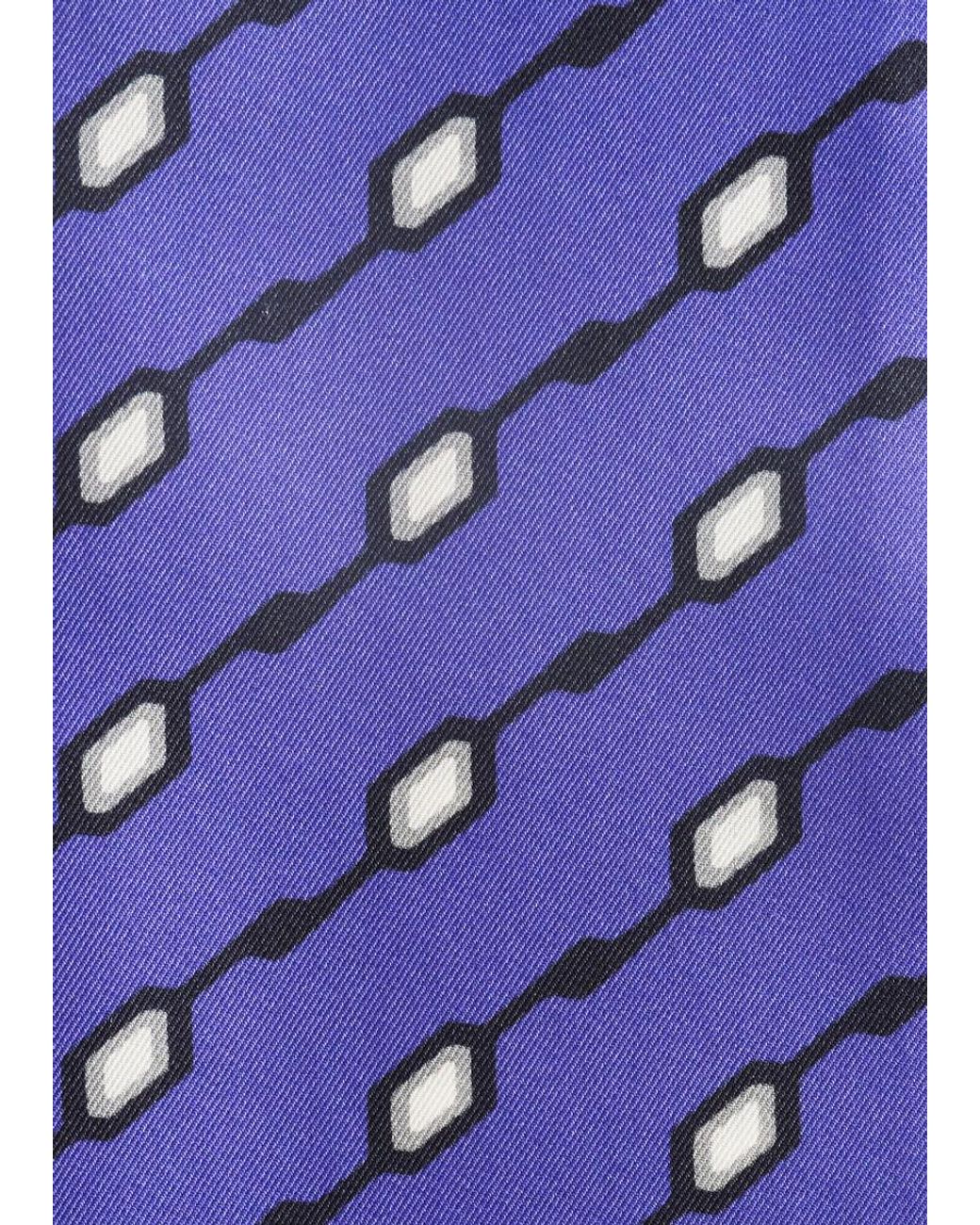 & Other Stories Blue Slim Silk Print Scarf