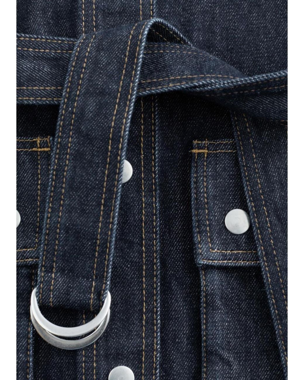 & Other Stories Blue Tie-Belt Denim Jacket