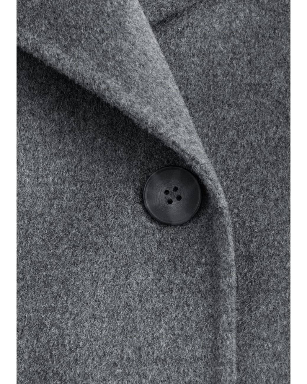 & Other Stories Gray Shawl-Collar Wool Maxi Coat