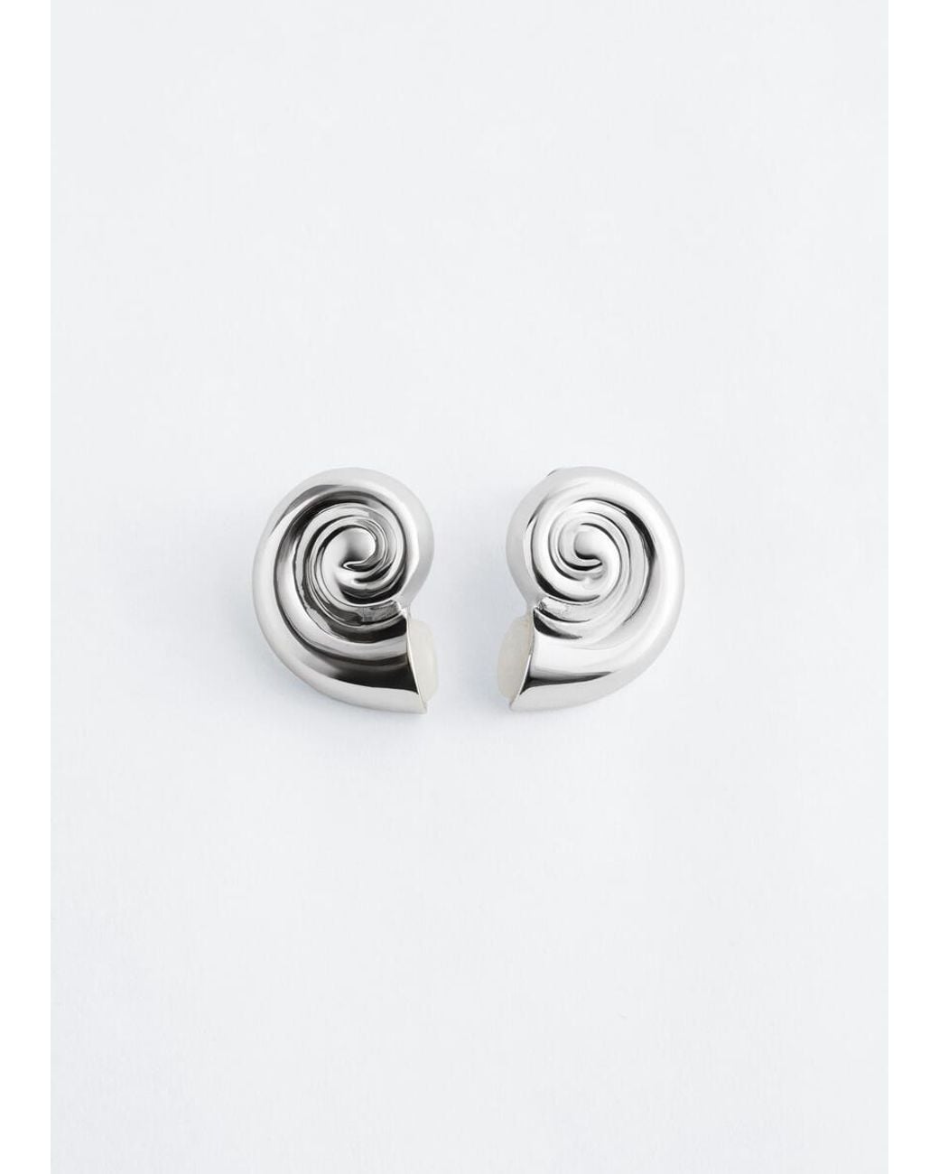 & Other Stories Brown Plated Shell Earrings