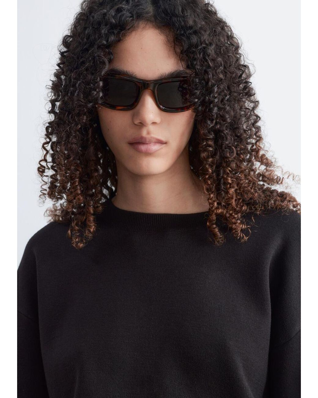 & Other Stories Blue Rib-Trim Knitted Jumper