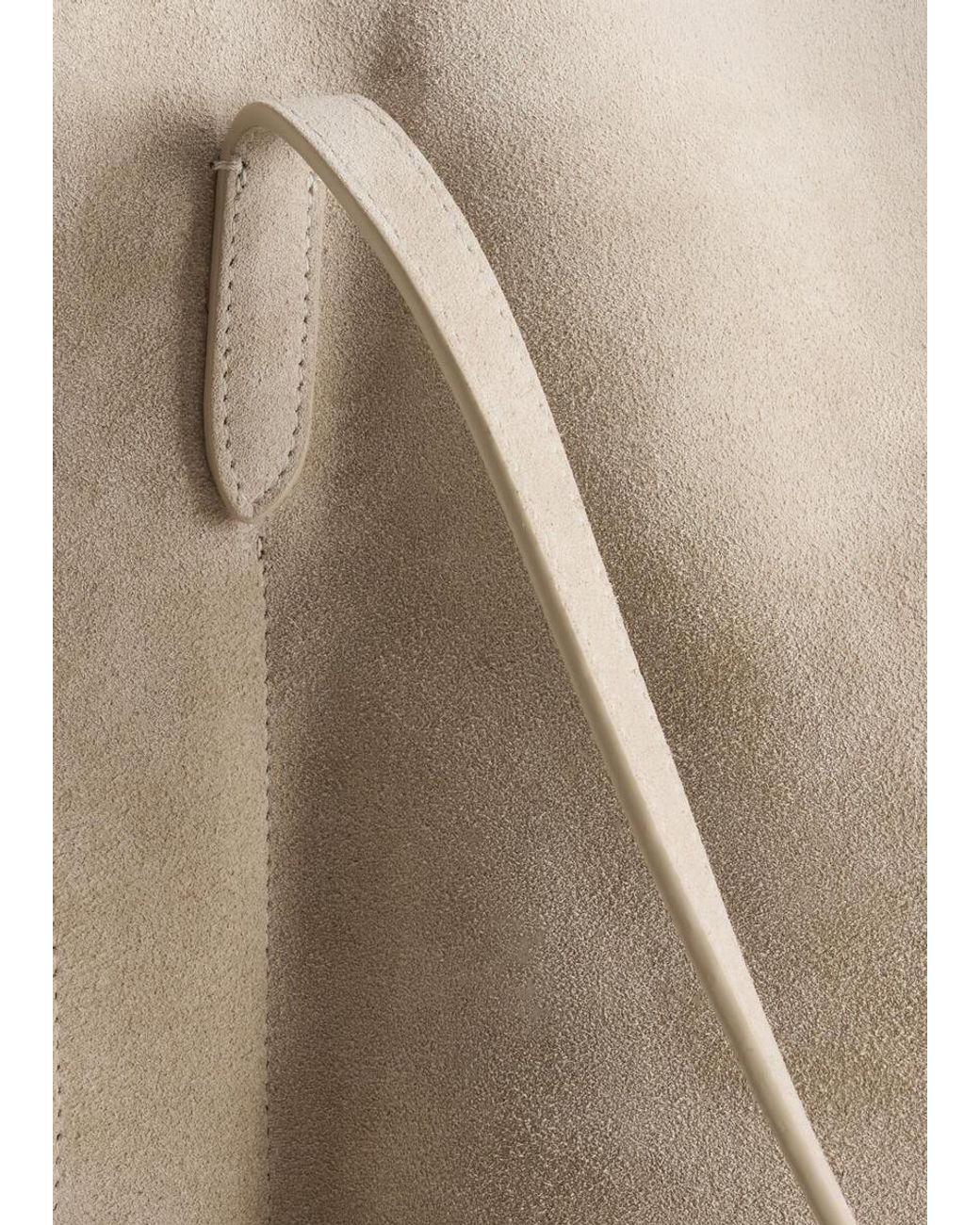 & Other Stories White Split Suede Tote