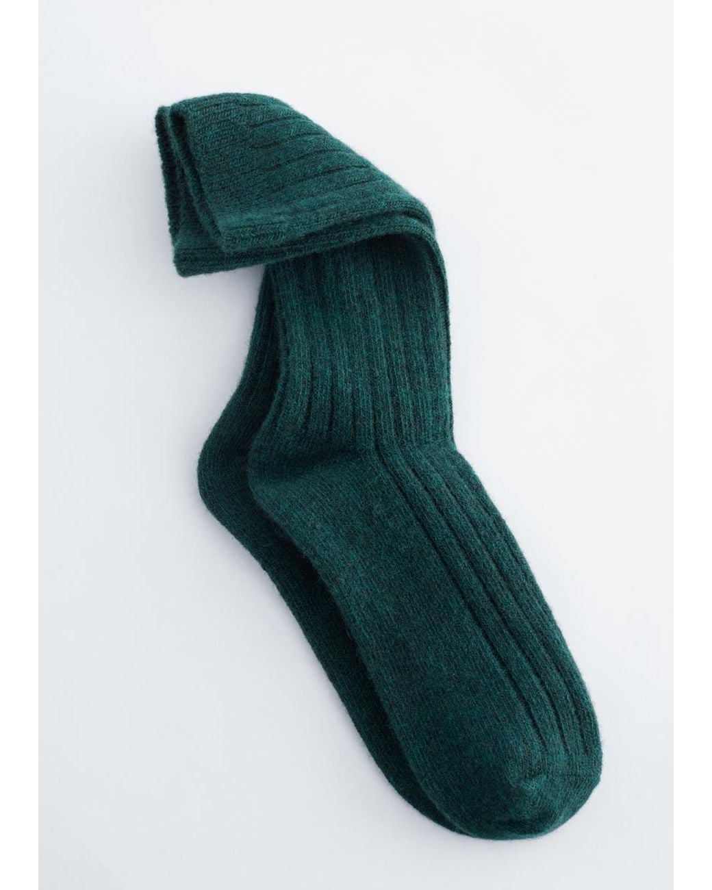 & Other Stories Green Soft Wool Socks