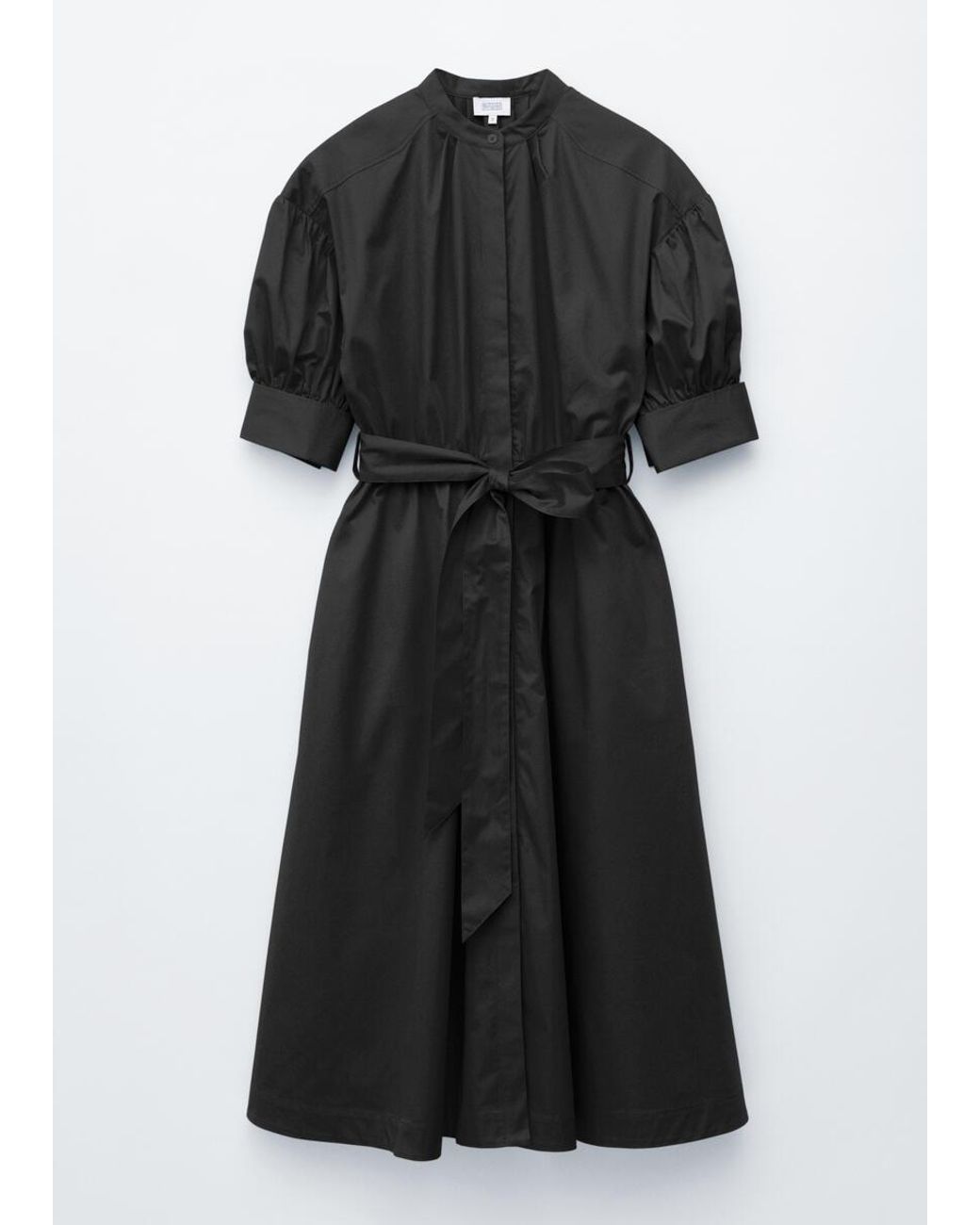 & Other Stories Black Belted Cotton Dress