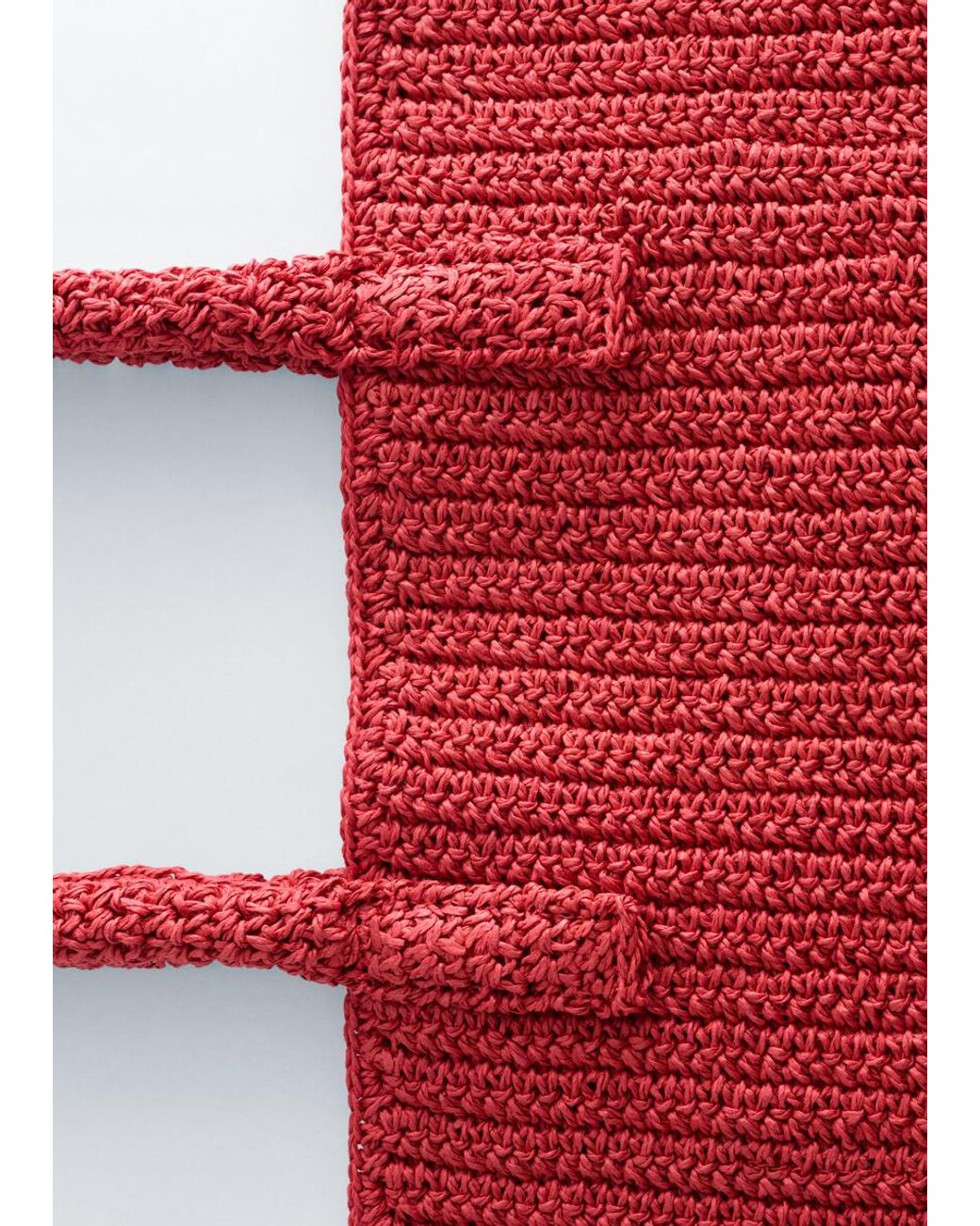 & Other Stories Red Straw Tote Bag