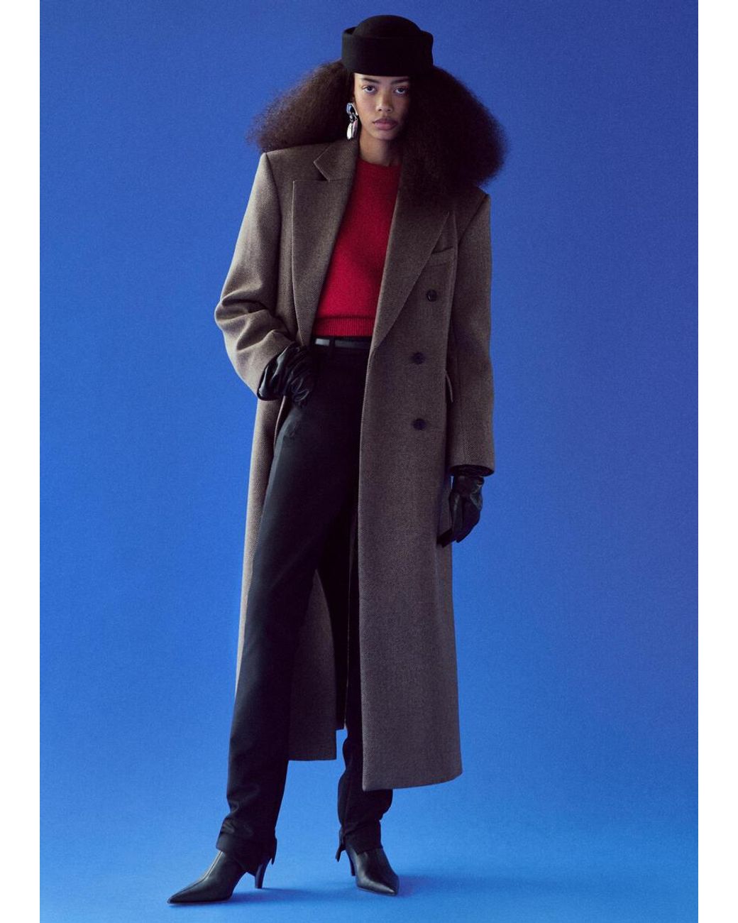 & Other Stories White Long Wool Coat