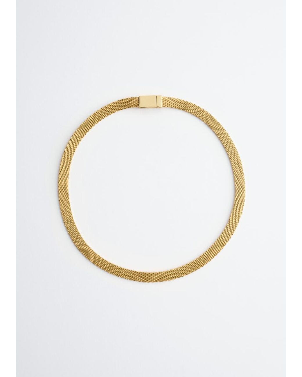 & Other Stories White Flat Chain Necklace