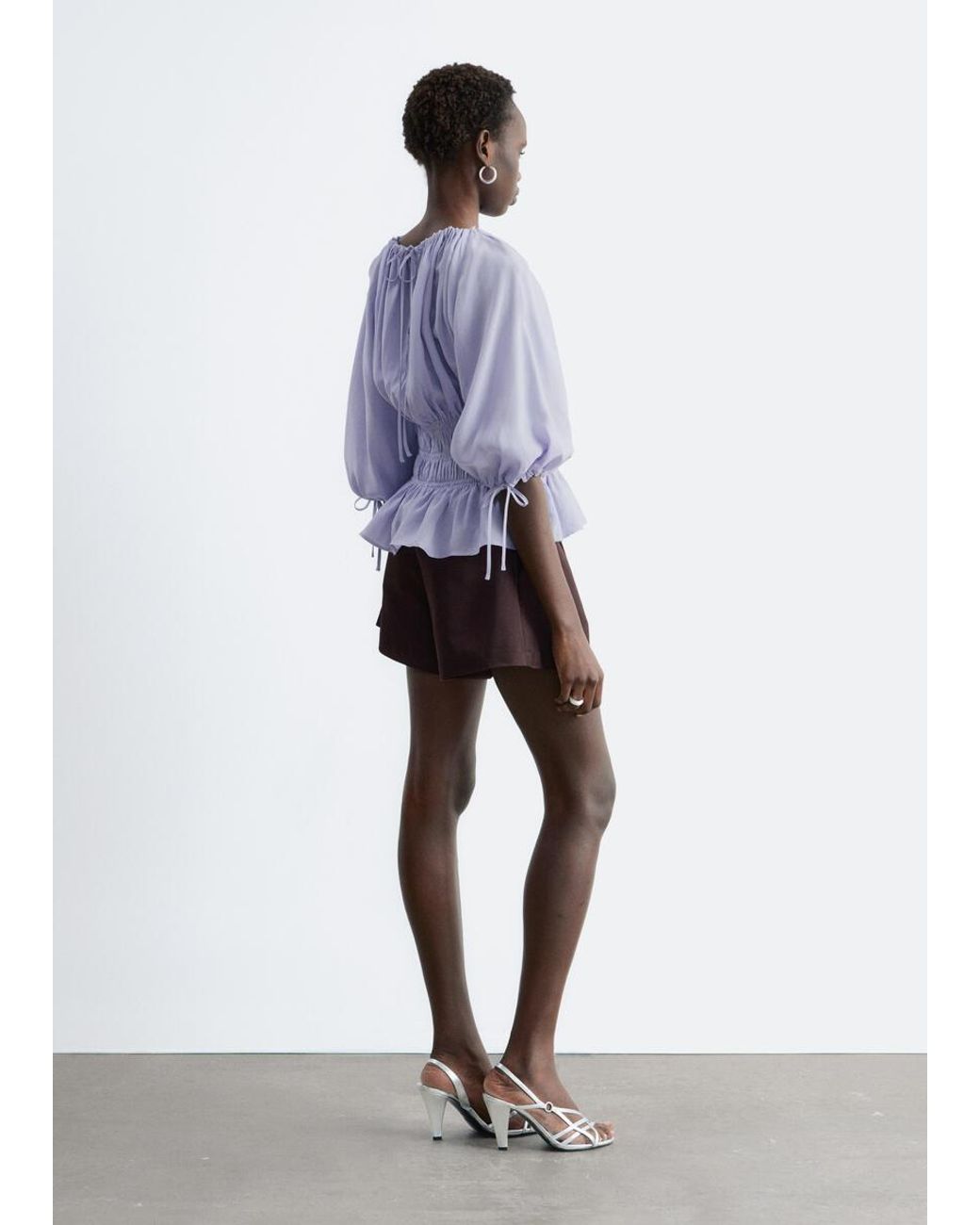 & Other Stories White Smocked Blouse