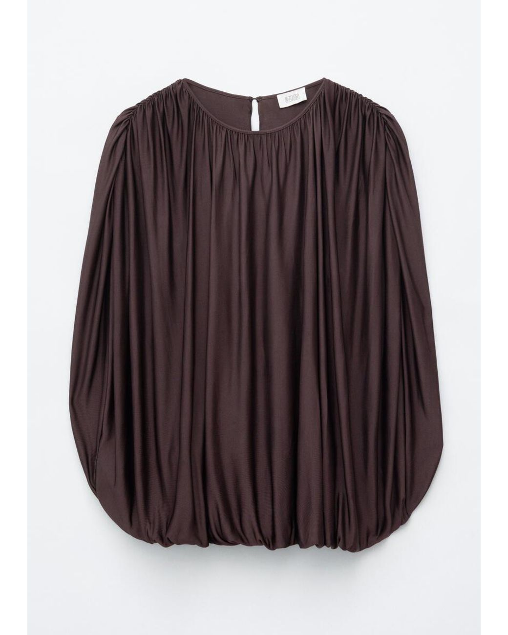 & Other Stories Brown Draped Jersey Top