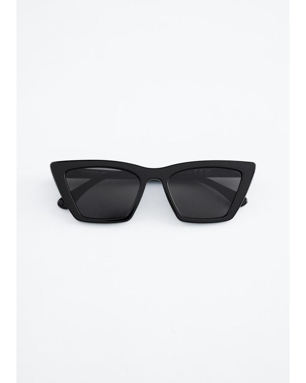 & Other Stories Black Angular Cat Eye Sunglasses