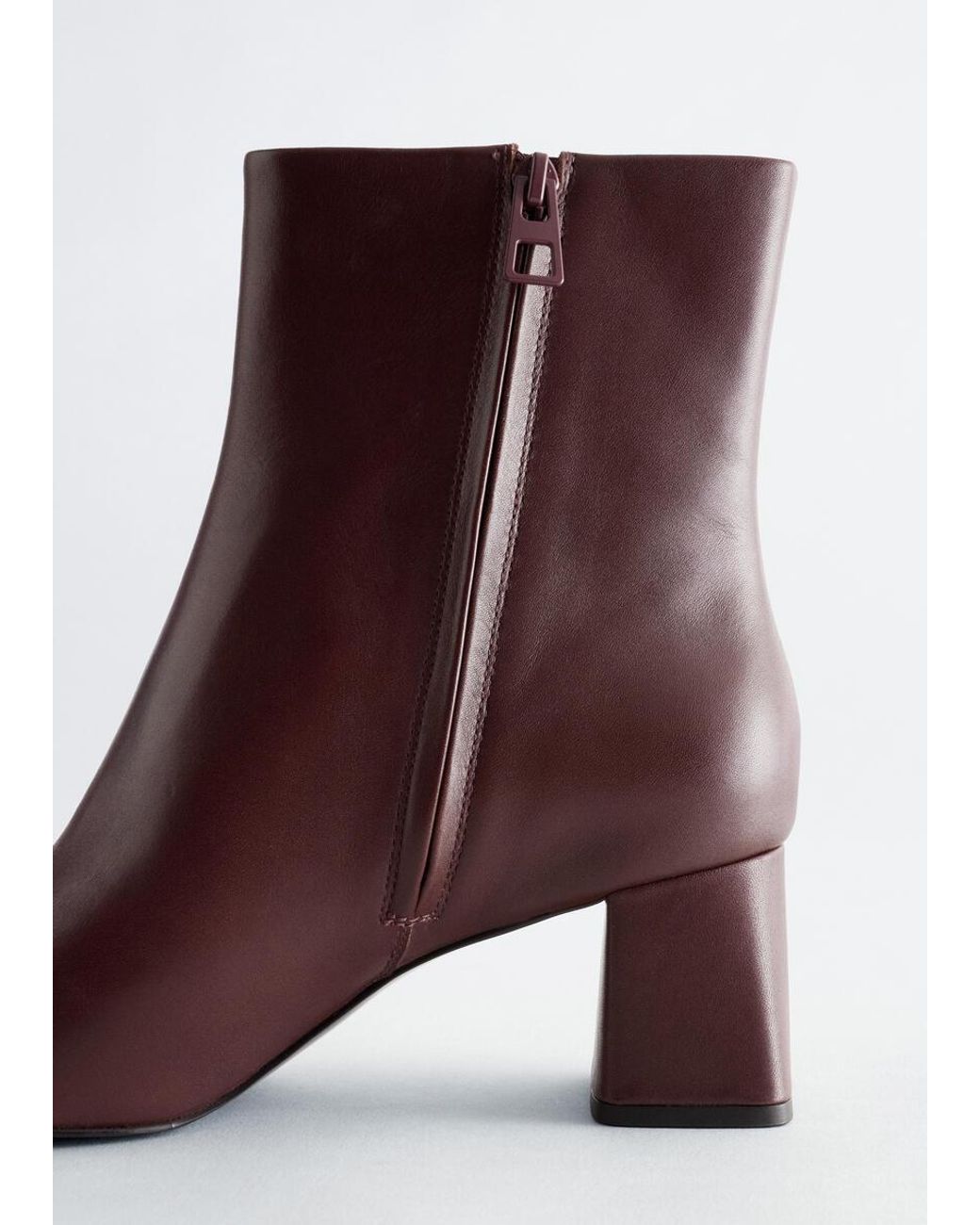 & Other Stories Brown Leather Ankle Boots