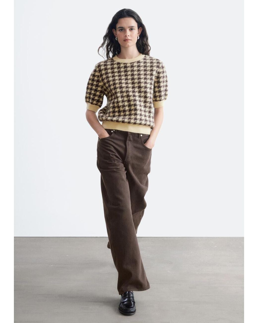 & Other Stories Yellow Mohair Blend Top