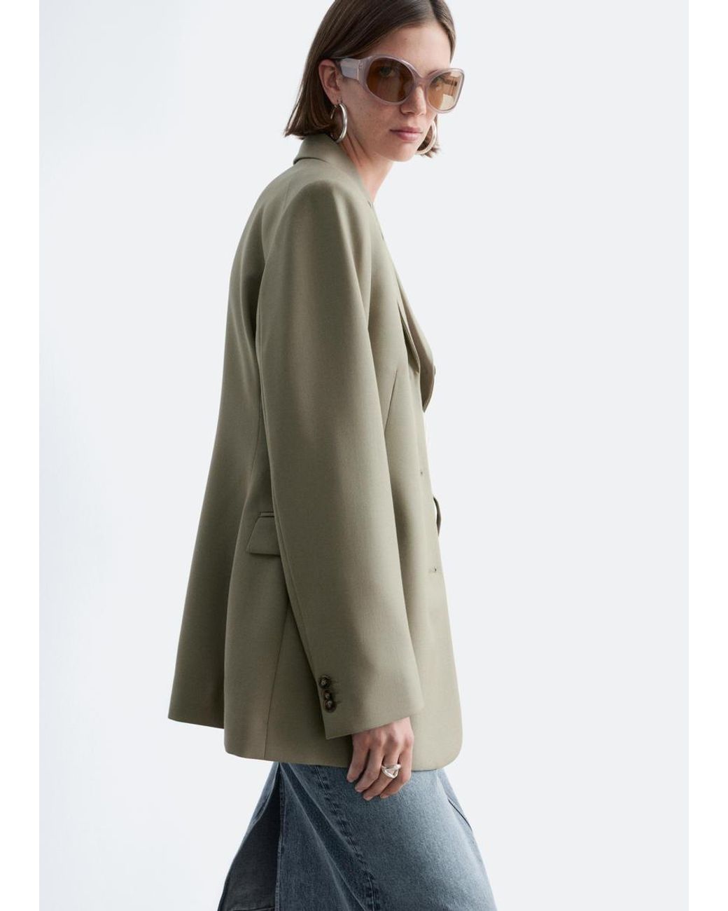 & Other Stories White Tapered Blazer