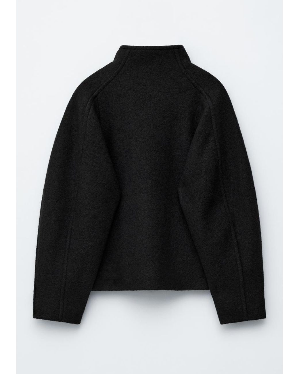 & Other Stories Blue Asymmetric Wool Jacket