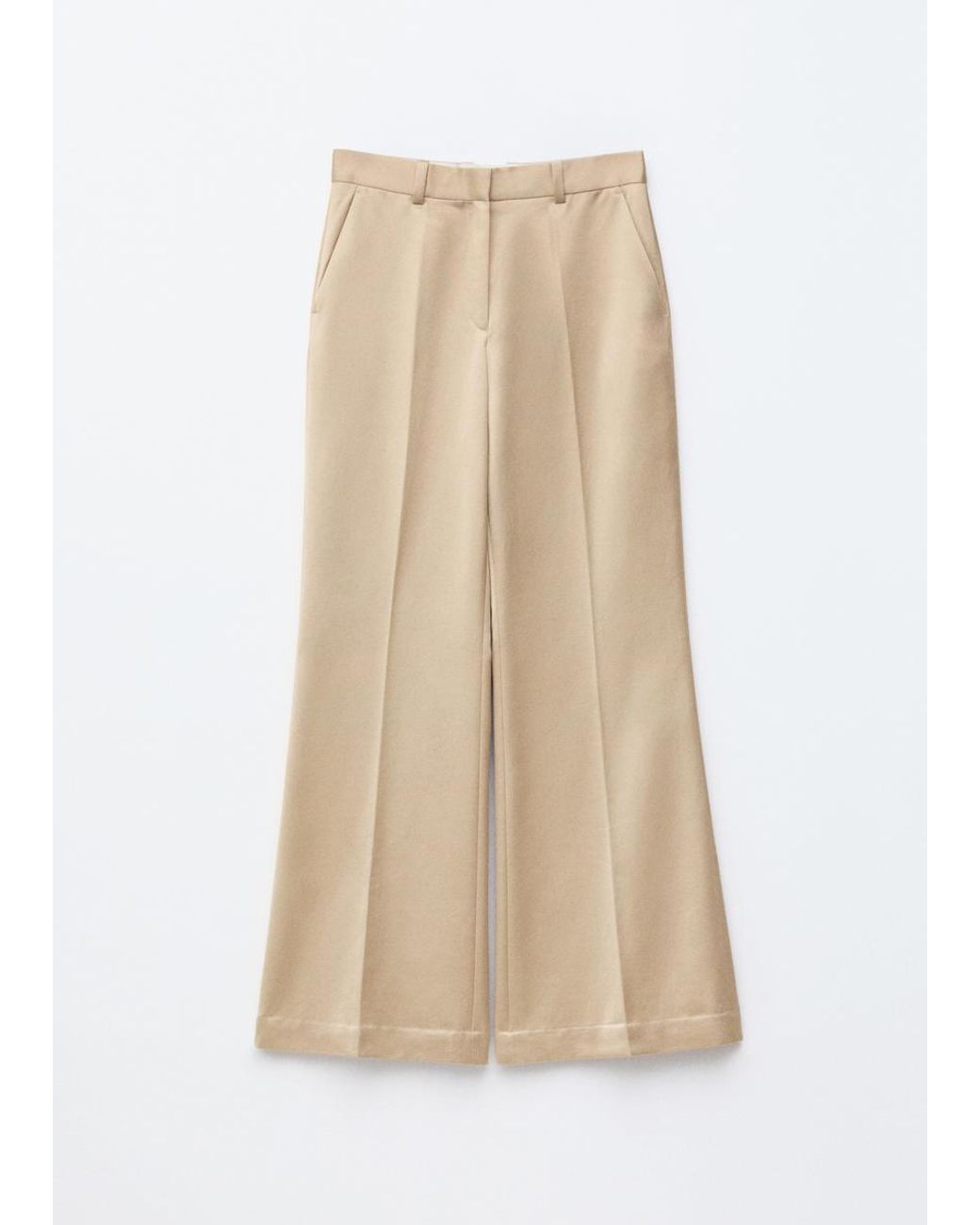 & Other Stories Natural Flared Press-Crease Trousers
