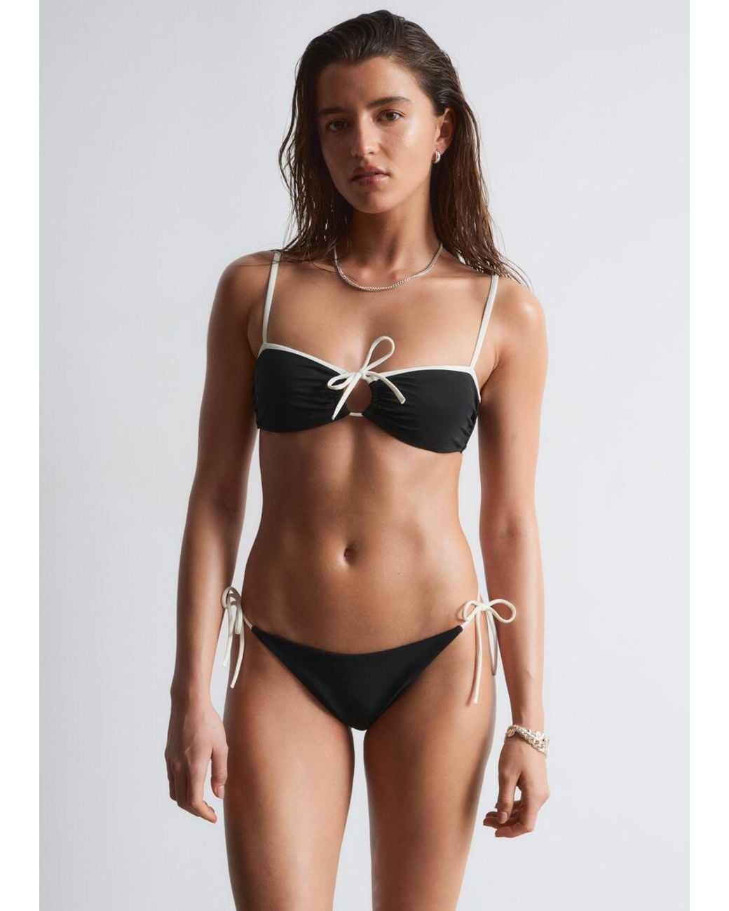 & Other Stories Brown Tie-Side Bikini Briefs