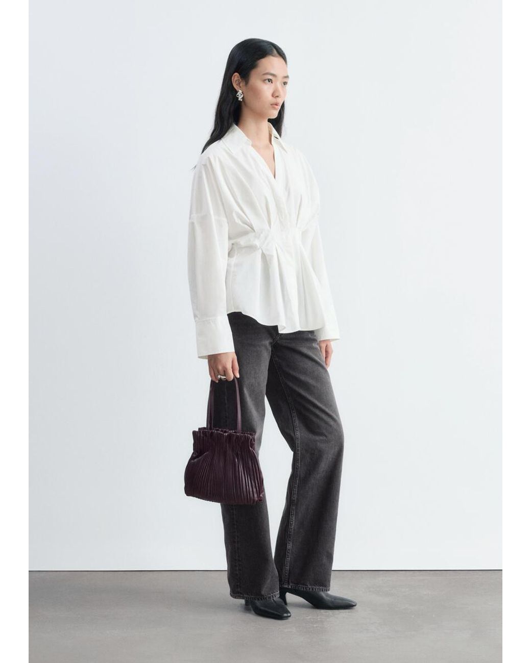 & Other Stories White Fitted-Waist Shirt