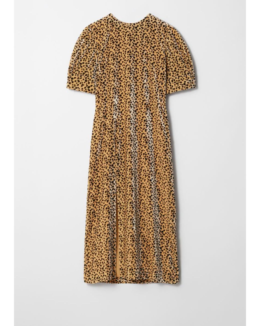 Robe Midi Fendue En Velours Other Stories en coloris Neutre Lyst