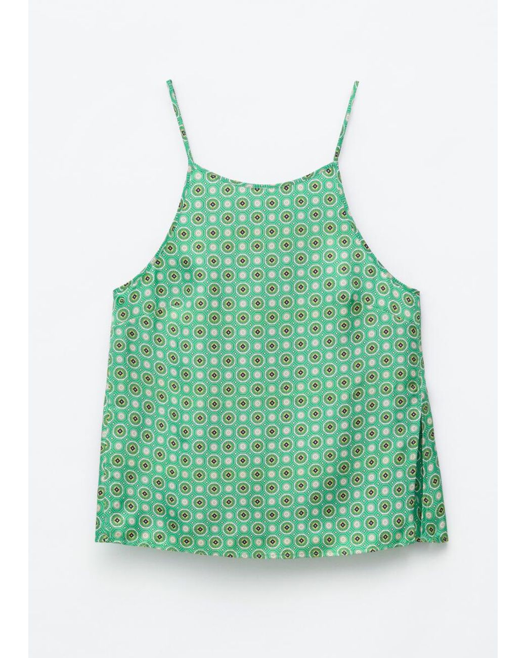 & Other Stories Green Silk Tank Top