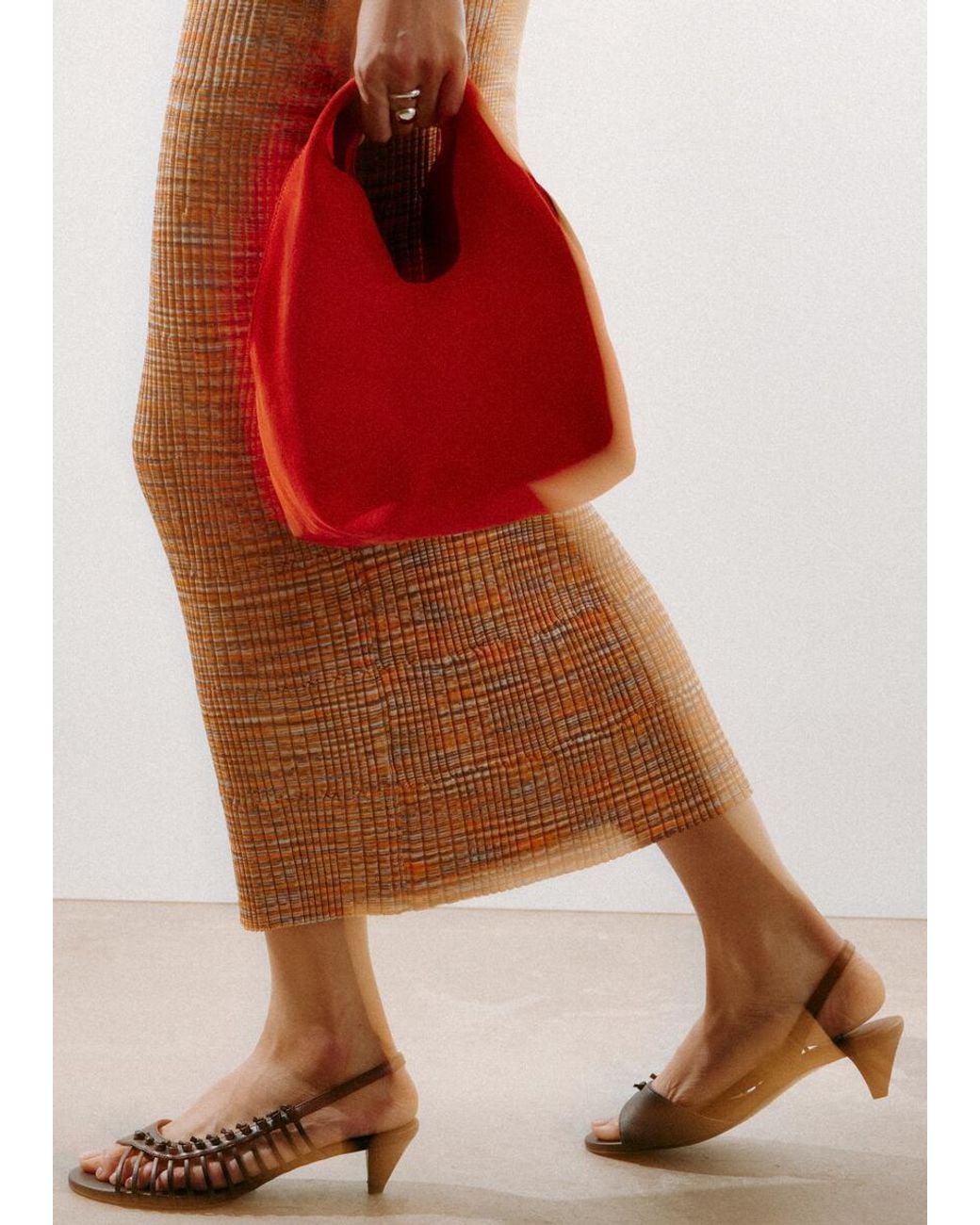 & Other Stories White Split Suede Mini Tote