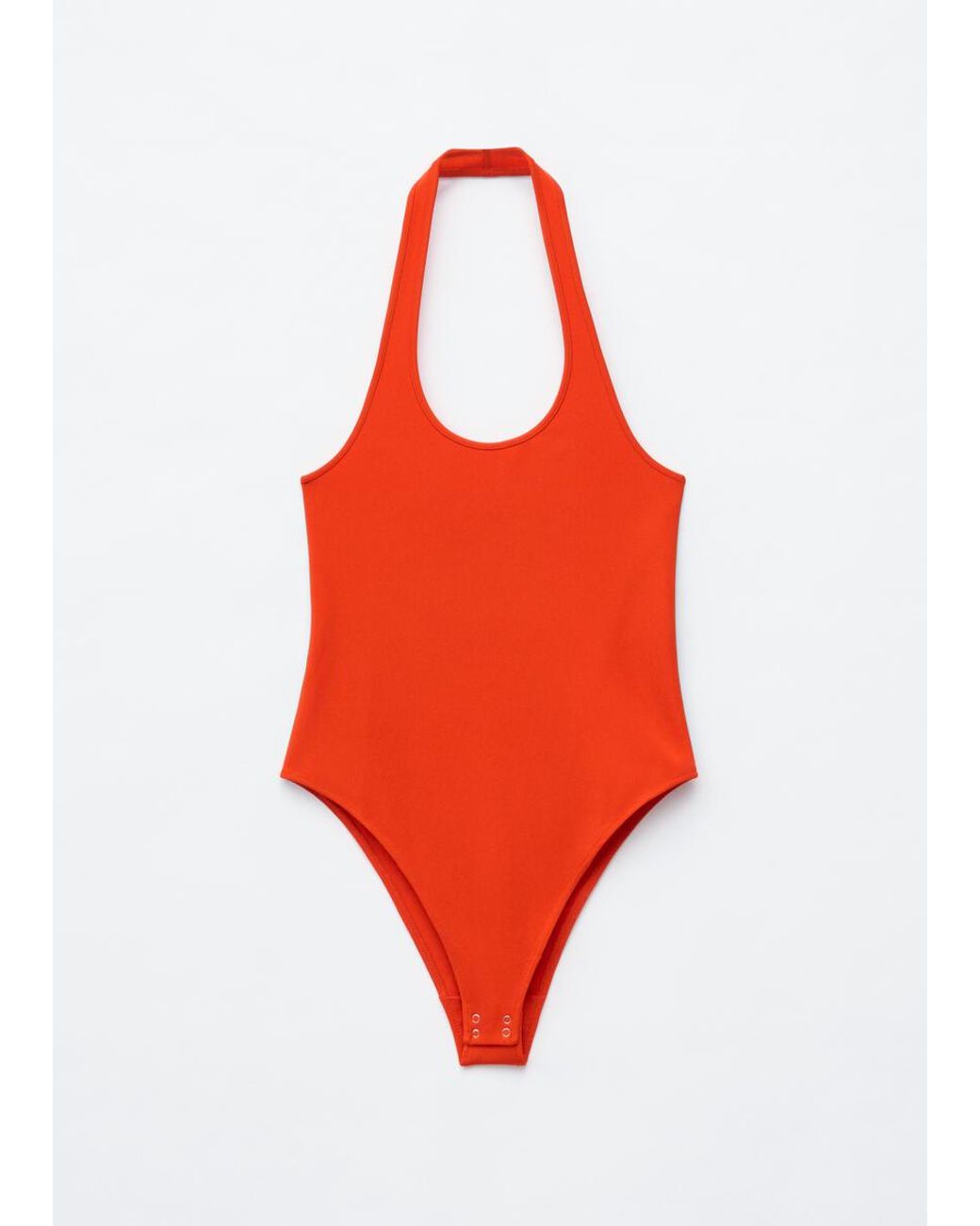 & Other Stories Red Open-Back Halterneck Bodysuit