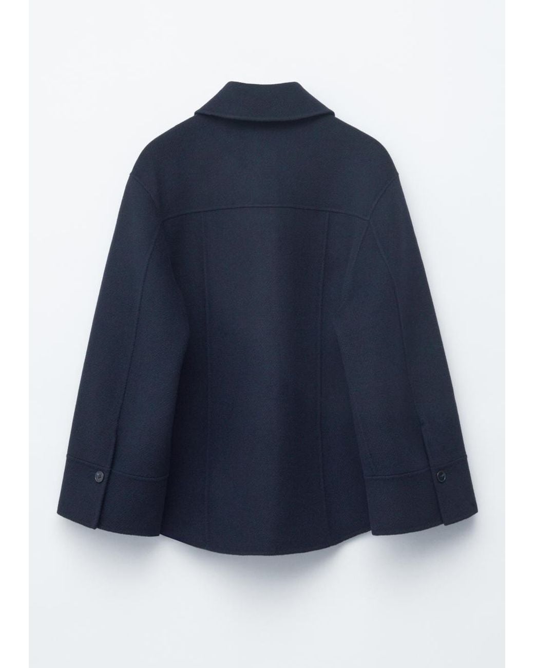 & Other Stories Blue Tapered Wool Jacket