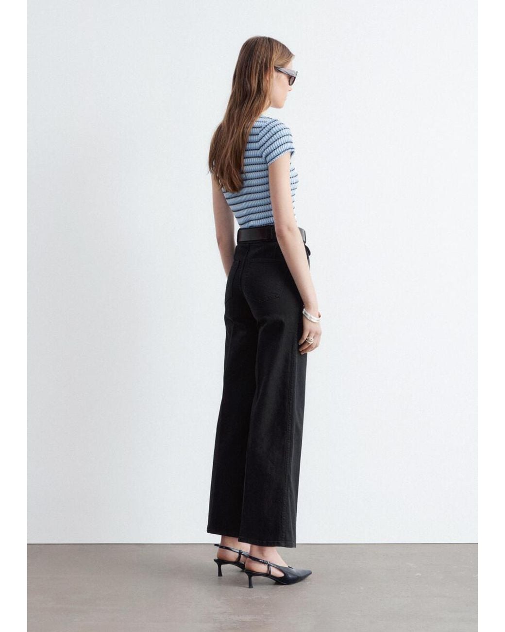 & Other Stories White Press-Crease Flared Jeans
