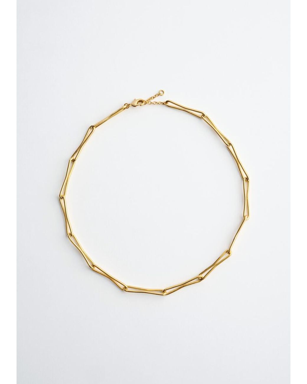 & Other Stories White Polished Brass Chain Necklace