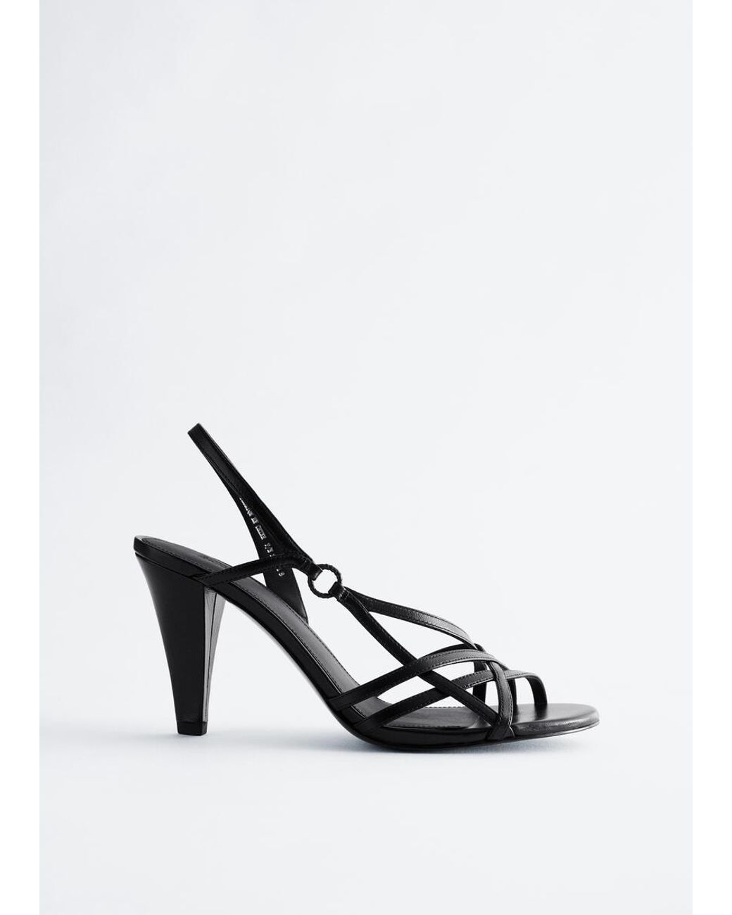 & Other Stories Blue Leather Ring Sandals