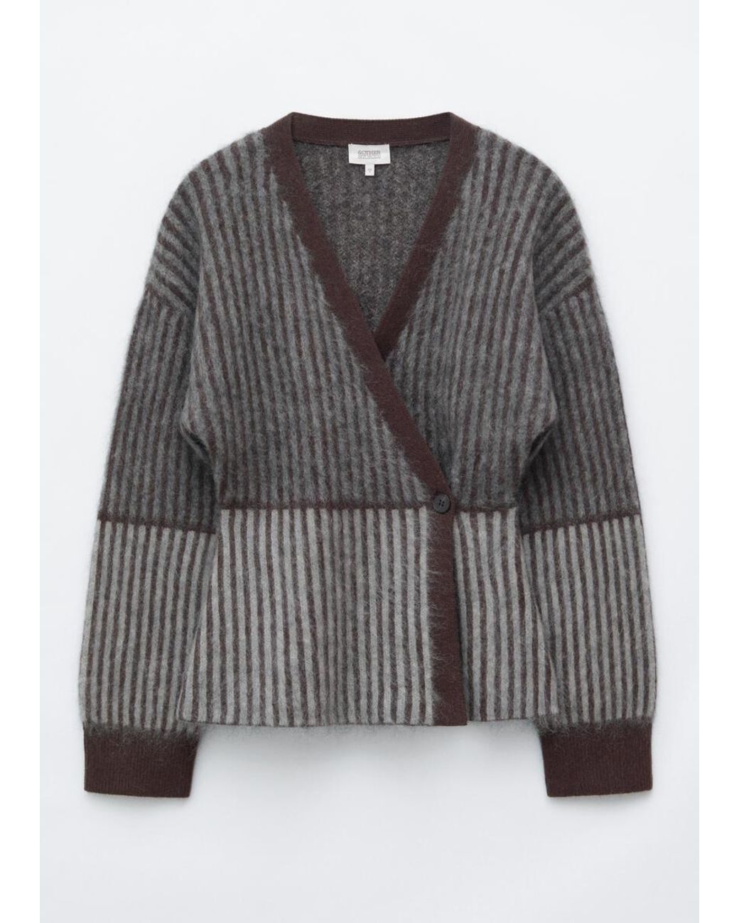 & Other Stories Black Mohair-Blend Wrap Cardigan