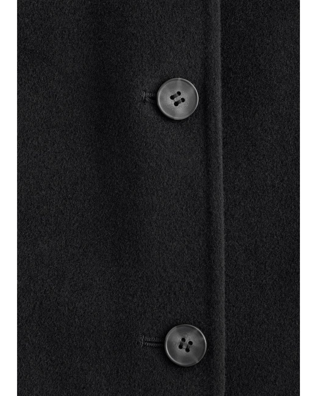 & Other Stories Black Wool Doublé Jacket