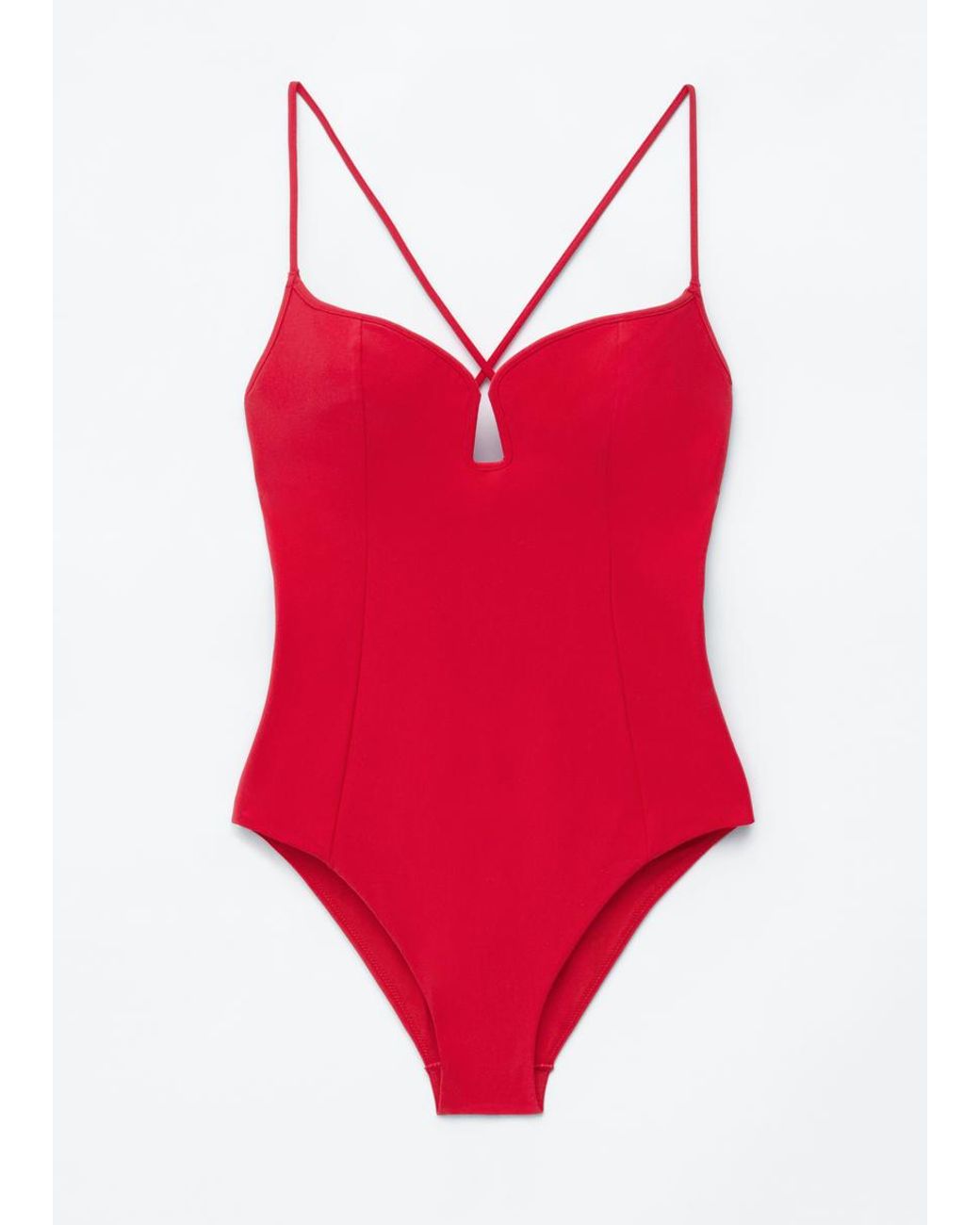 & Other Stories Red Triangle-Cut Swimsuit