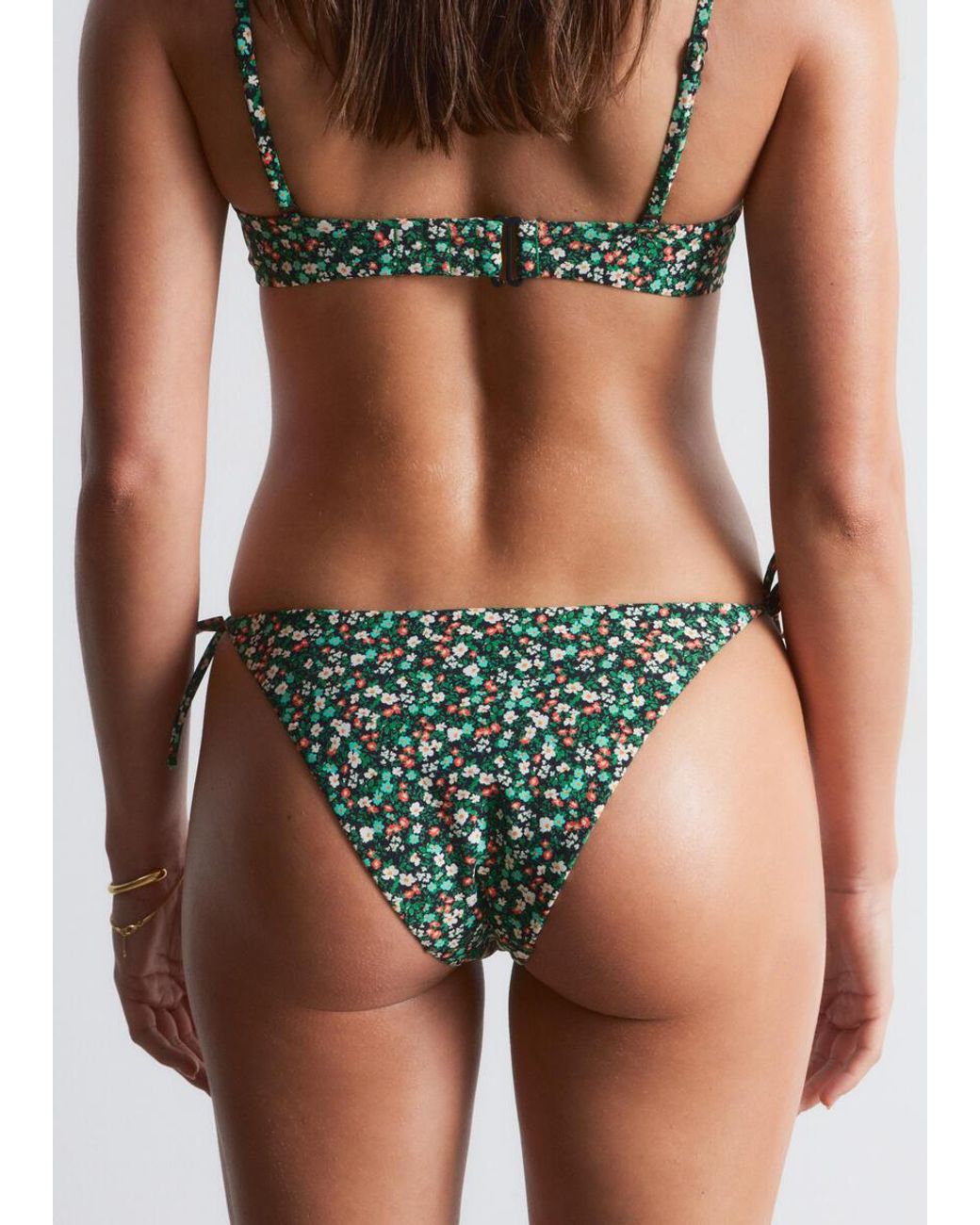 & Other Stories Brown Bow-Detail Underwire Bikini Top