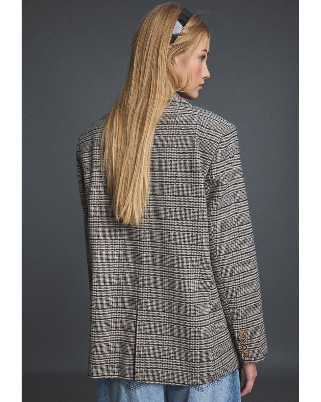Blazer Basic di Stradivarius in Gray