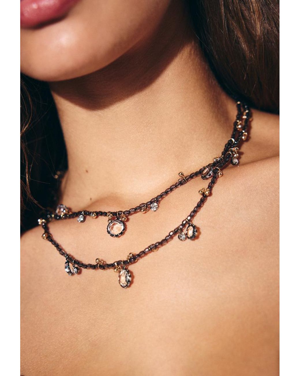Collana Con Perline di Stradivarius in White