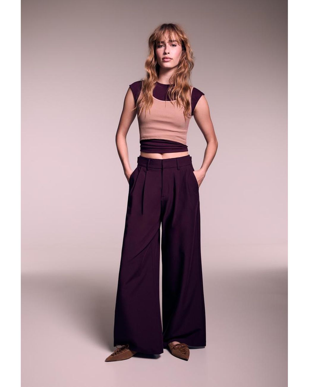 Pantalone Super Ampio Regolabile di Stradivarius Lyst