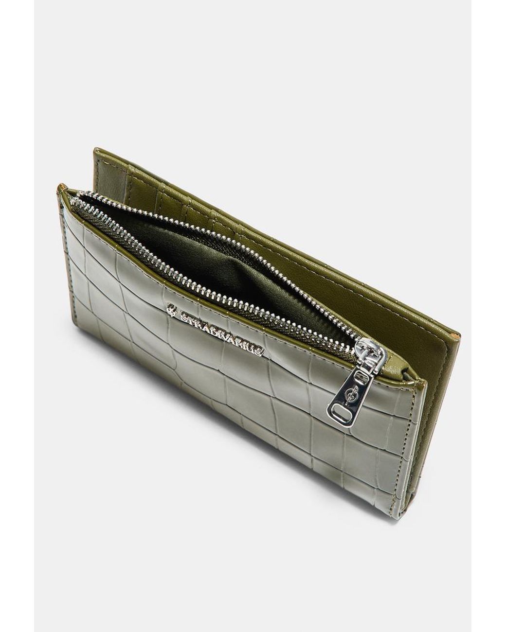 Portamonete Basic Con Cerniera di Stradivarius in Green