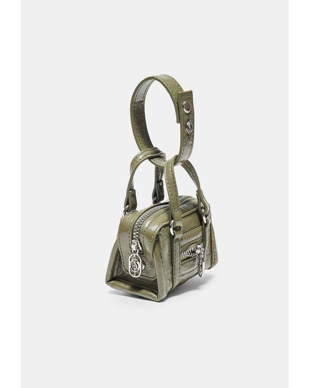 Charm Borsa Mini di Stradivarius in White